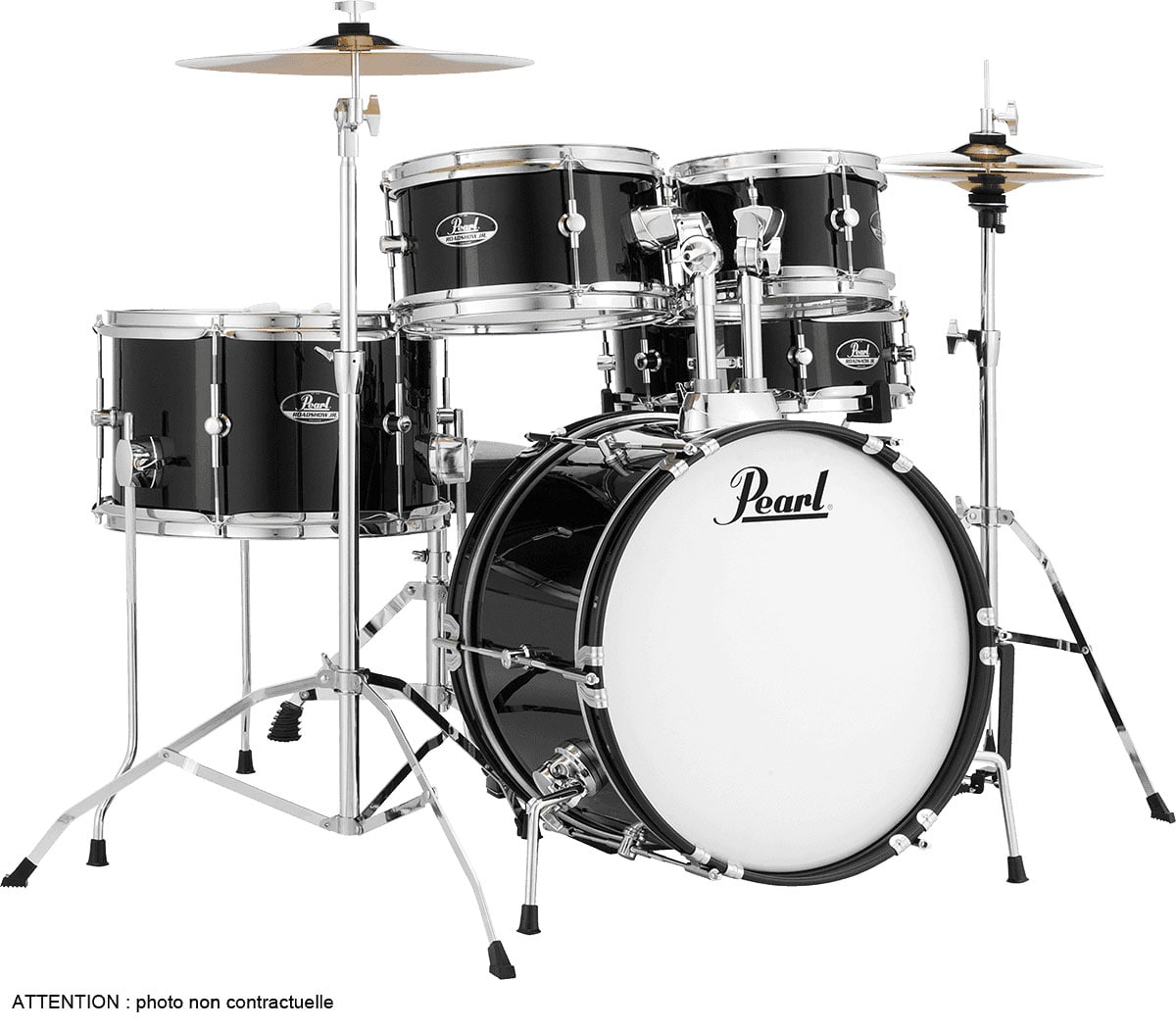 PEARL DRUMS ROADSHOW JUNIOR 16 JET BLACK + SOLAR CYMBALS