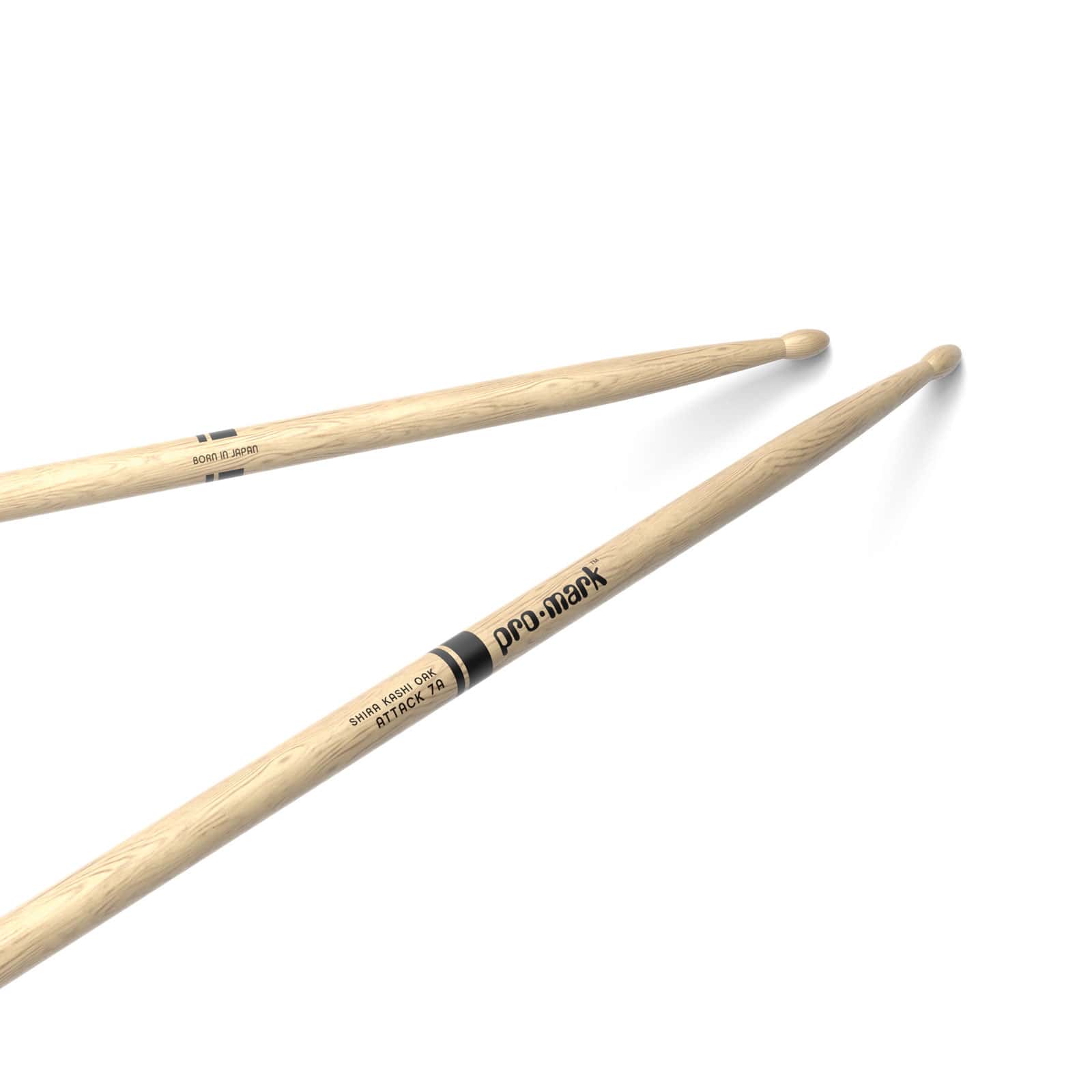 PRO MARK CLASSIC ATTACK 7A SHIRA KASHI OAK DRUMSTICK OVAL WOOD TIP