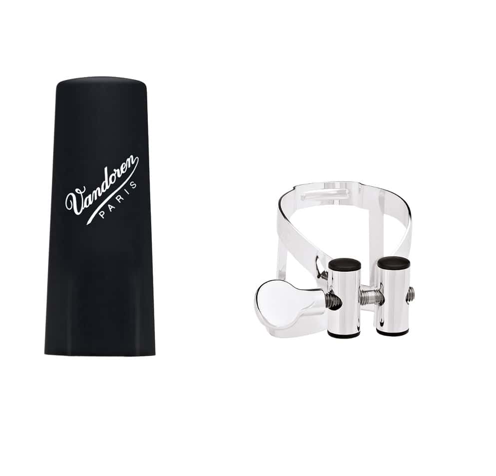 VANDOREN LIGATURE M/O BASS SILVER PLASTIC MOUTHPIECE COVER