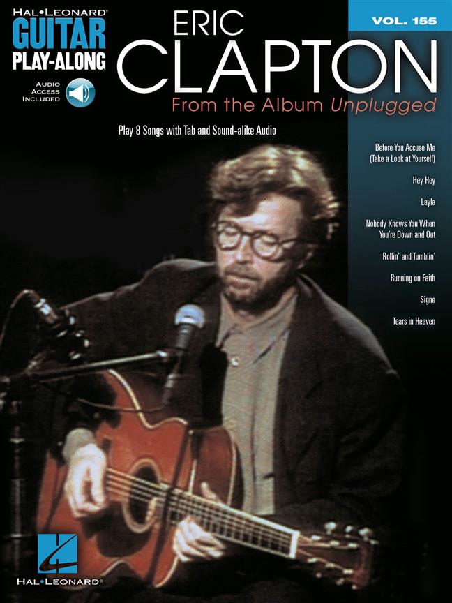 HAL LEONARD GUITAR PLAY ALONG VOL.155 - ERIC CLAPTON - UNPLUGGED