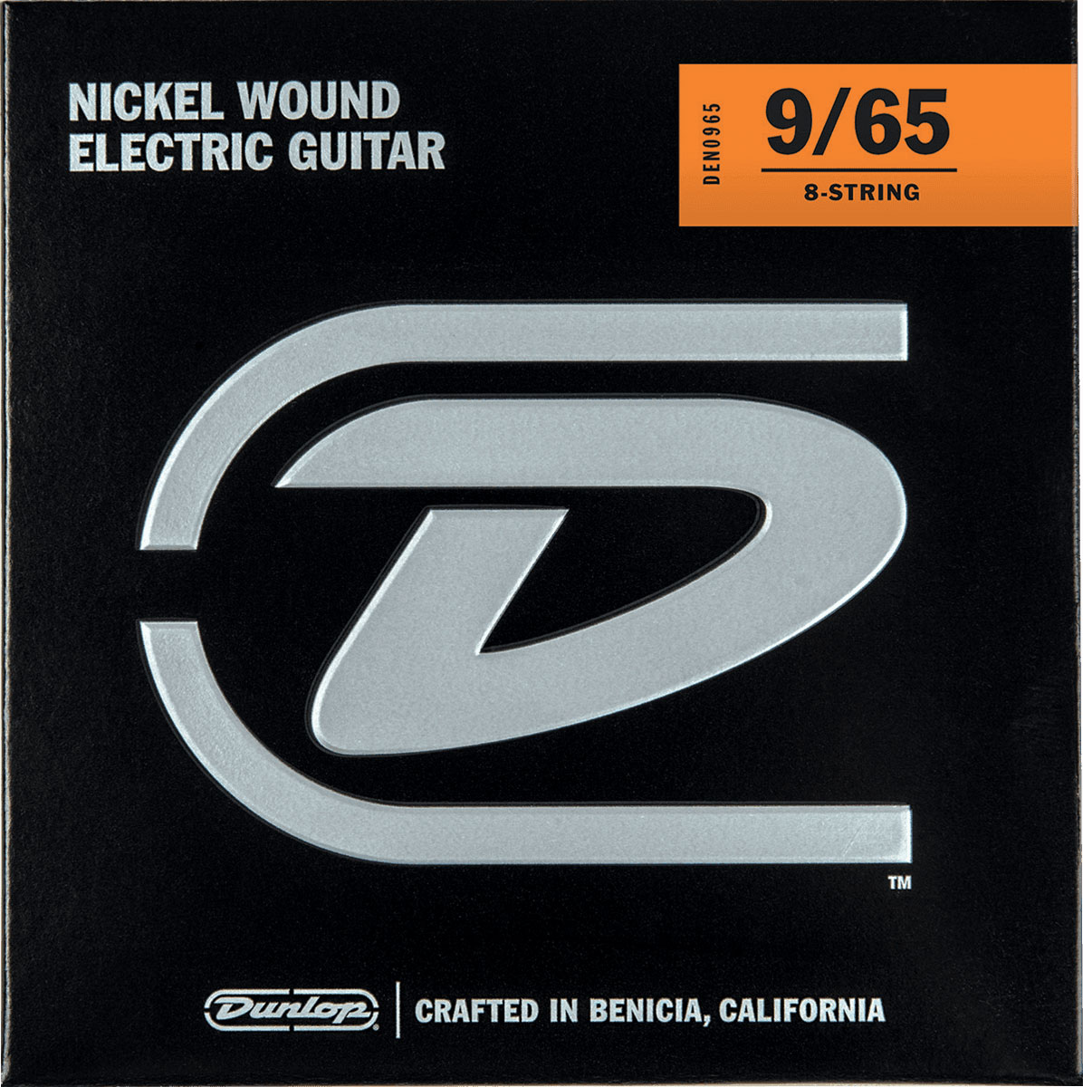 JIM DUNLOP NICKEL PLATED STEEL ELECTRIC STRINGS STEEL ELECTRIC SET LIGHT 8 STRINGS 09-65