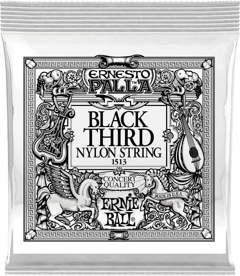 ERNIE BALL BLACK 3RD ERNESTO PALLA NYLON CLASSICAL GUITAR STRINGS