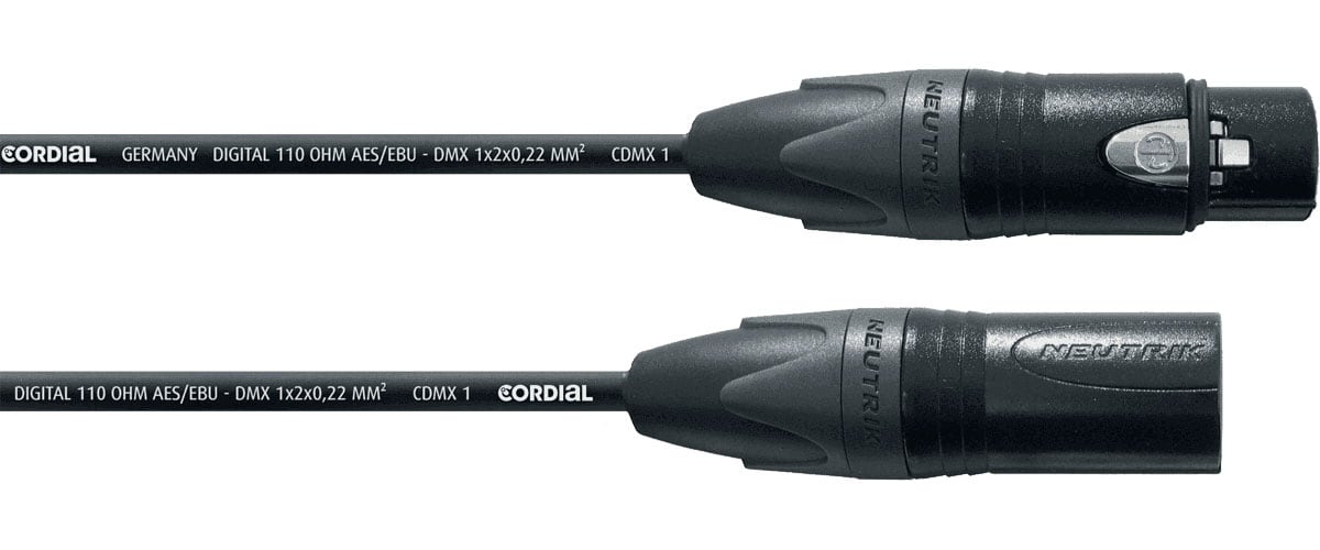 CORDIAL DMX CABLE 5 POINTS 10 M