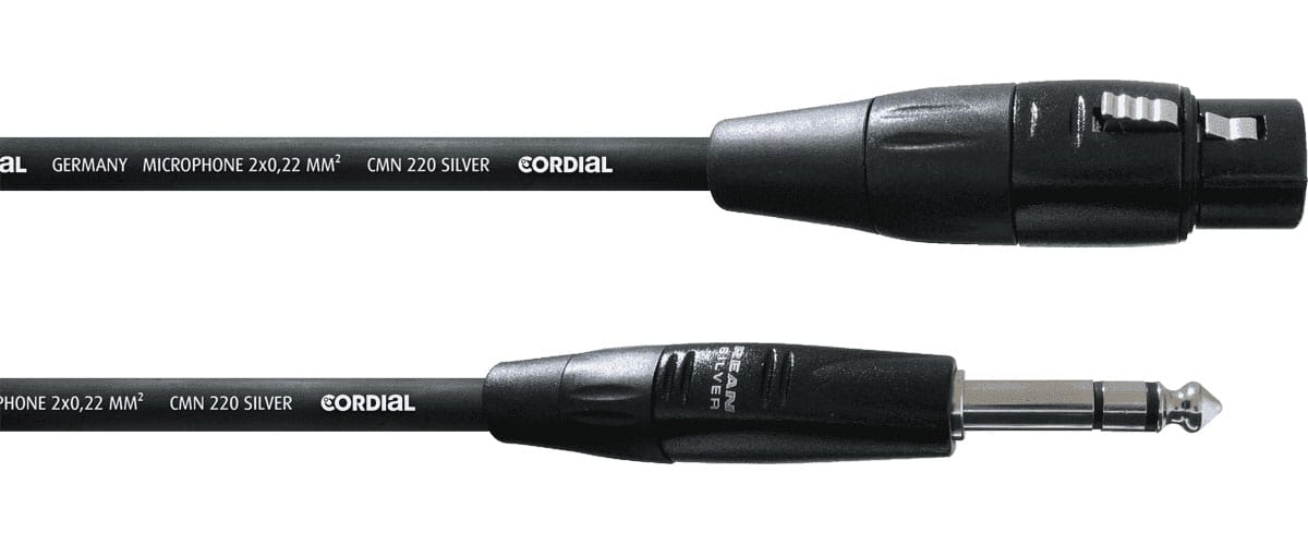 CORDIAL AUDIO CABLE XLR FEMALE XLR/STEREO JACK 3 M