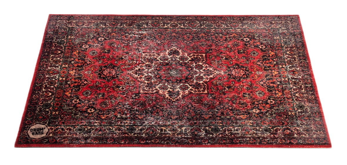 DRUM N BASE VP130-ORD - VINTAGE PERSIAN STAGE / DRUM MAT 1.30 X 0.90M ANTI-SLIP - ORIGINAL RED