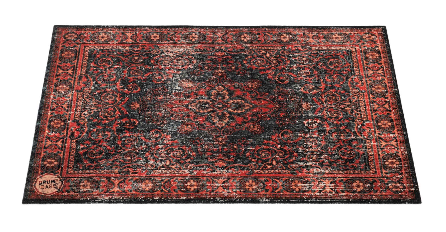 DRUM N BASE VP130-RBL - VINTAGE PERSIAN STAGE / DRUM MAT 1.30 X 0.90M ANTI-SLIP - BLACK RED