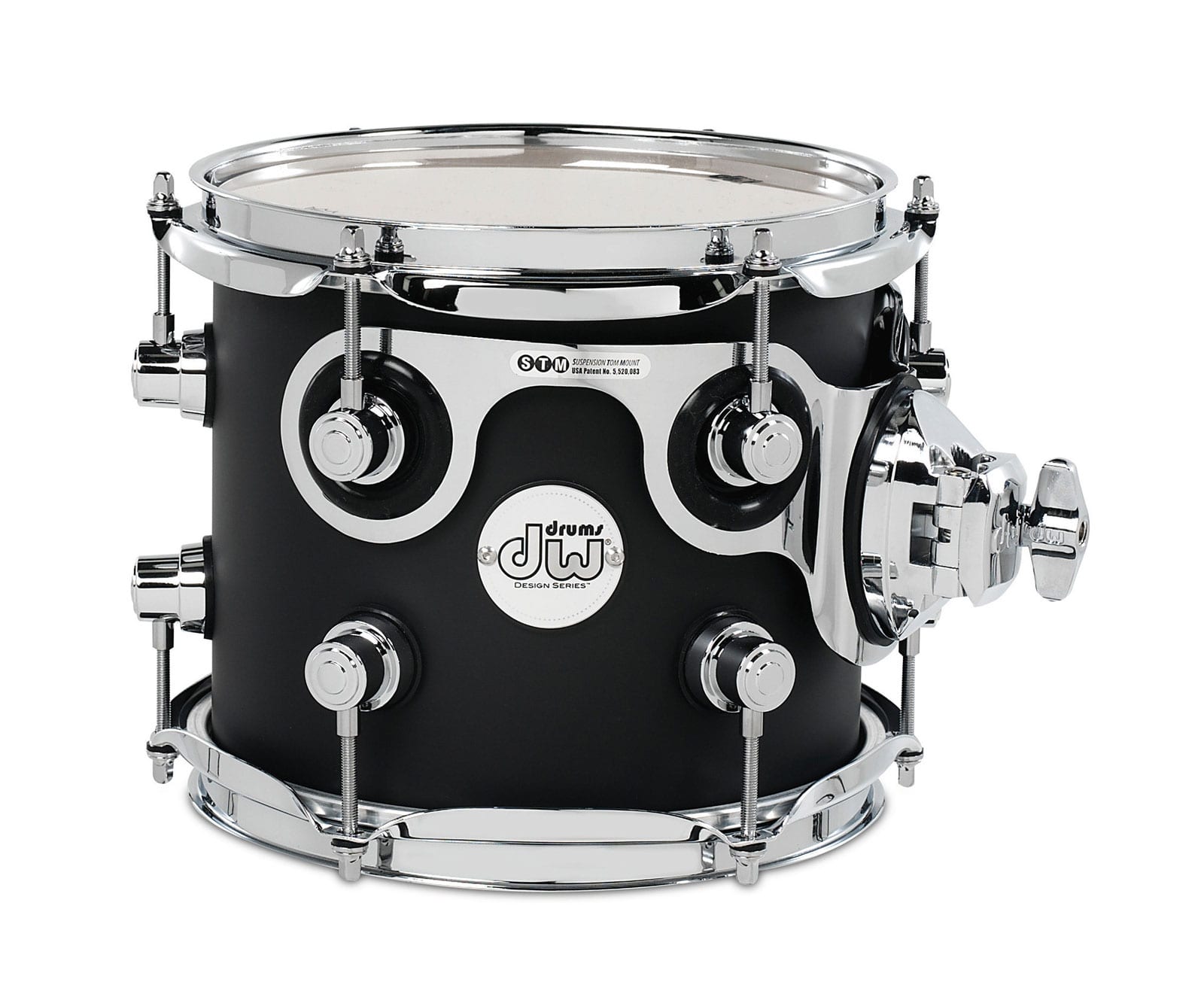 DW DRUM WORKSHOP TOM AU DETAIL DESIGN BLACK SATIN