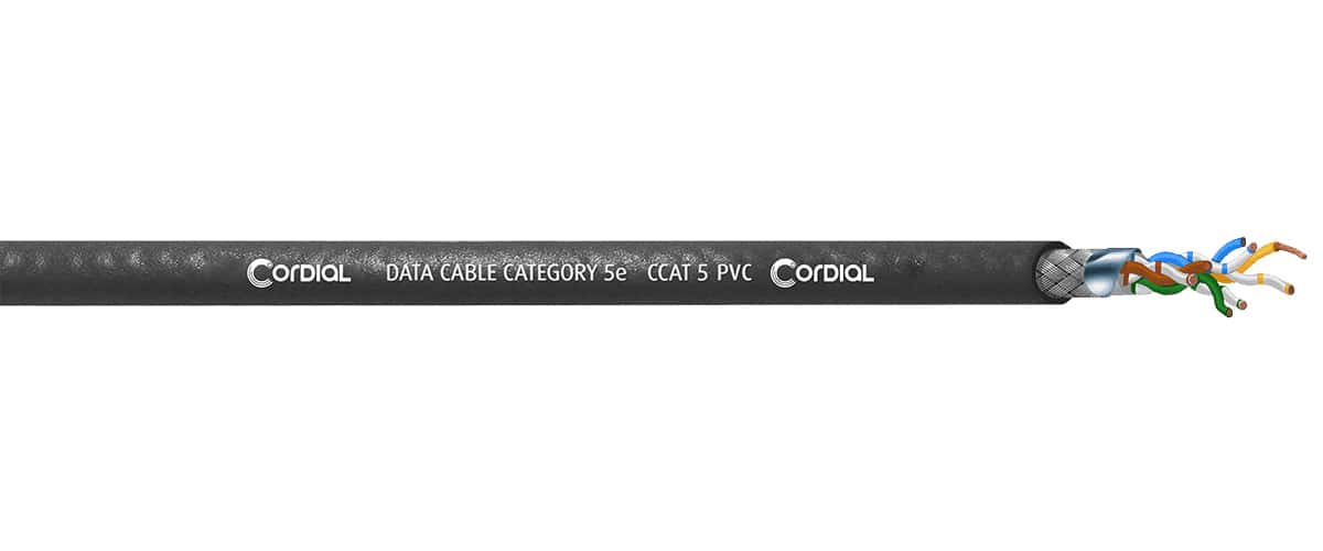 CORDIAL CAT5BLACK100-PVC CABLE CAT5E - 100M PVC
