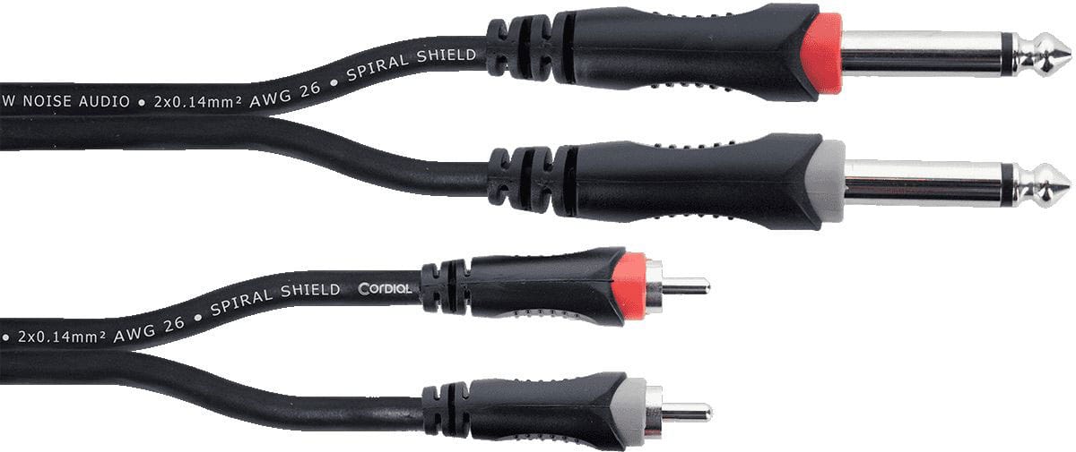 CORDIAL AUDIO CABLE DOUBLE JACK MONO - RCA 6 M