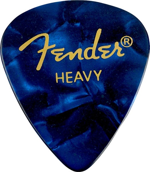 FENDER PREMIUM CELLULOID 351 SHAPE PICKS, HEAVY, BLUE MOTO 144 PACK