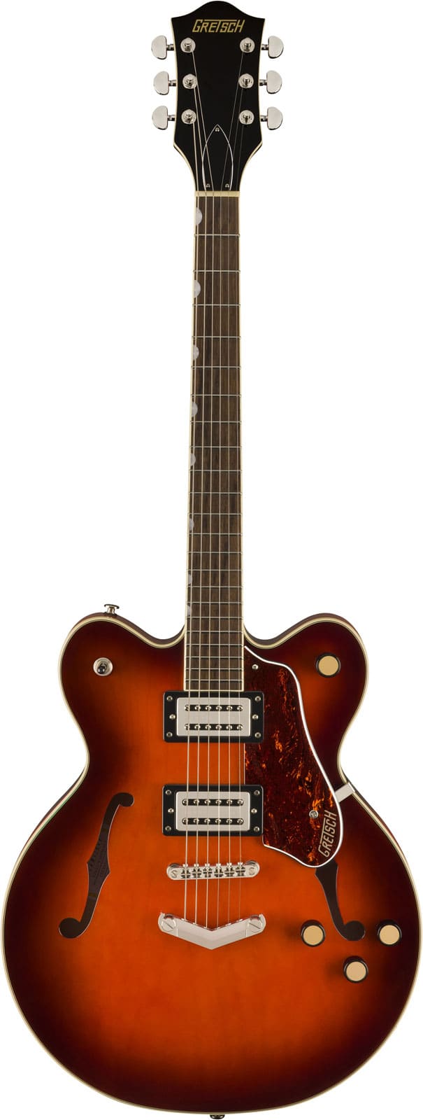 GRETSCH GUITARS G2622 STREAMLINER CENTER BLOCK DOUBLE-CUT WITH V-STOPTAIL LRL BROAD'TRON BT-3S PICKUPS FIREBURST