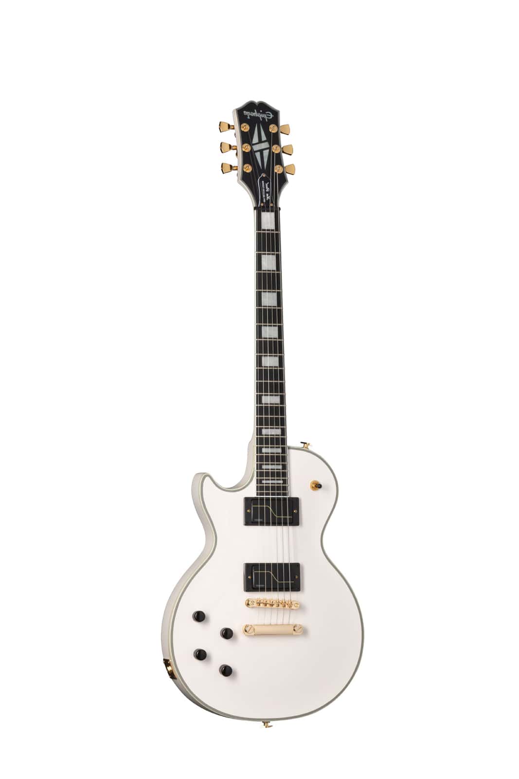 EPIPHONE LES PAUL CUSTOM ORIGINS MATT HEAFY + CASE BONE WHITE LH ARTIST IBG