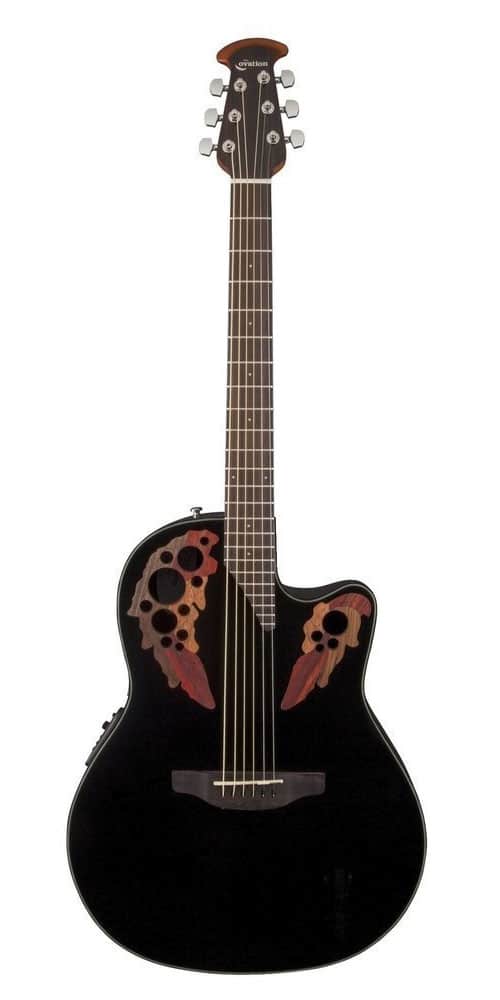 OVATION GUITARRA ELECTRO-ACÚSTICA CELEBRITY ELITE MID CUTAWAY NEGRO