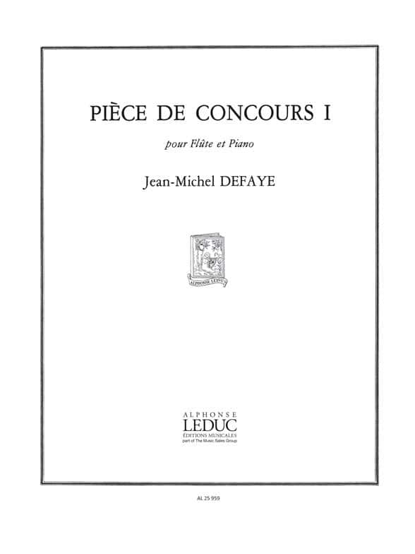 LEDUC DEFAYE JEAN-MICHEL - PIECE DE CONCOURS I - FLUTE & PIANO