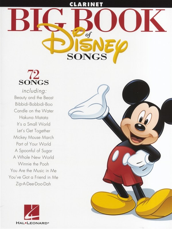 HAL LEONARD THE BIG BOOK OF DISNEY SONGS INSTRUMENTAL FOLIO - CLARINET