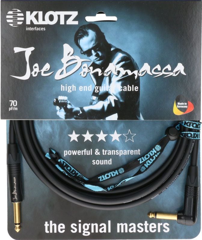 KLOTZ JOE BONAMASSA GUITAR 4,5M,JACK 2P-JACK 2P 90°,NEUTRIK