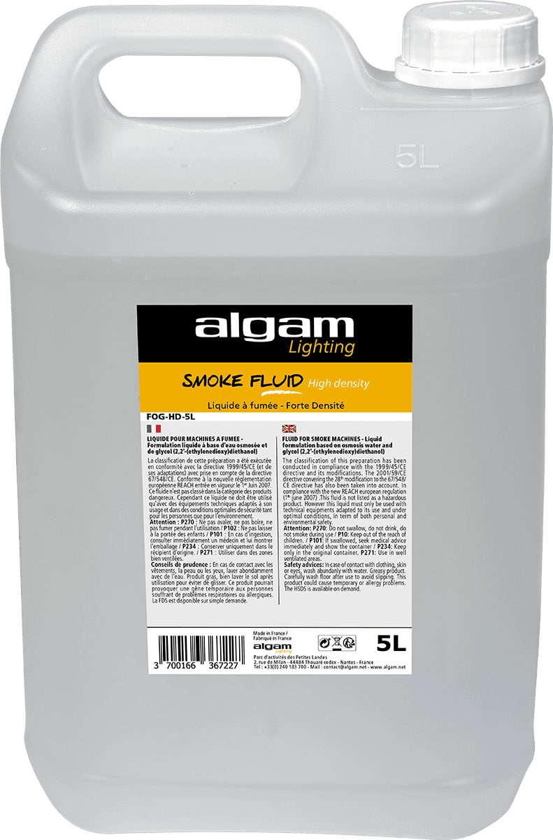 ALGAM LIGHTING FOG-HD-5L-LIQUIDO DE HUMO DE ALTA DENSIDAD 5L