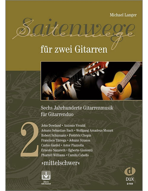 EDITION DUX LANGER M. - SAITENWEGE FUR 2 GITARREN VOL.2 - 2 GUITARE