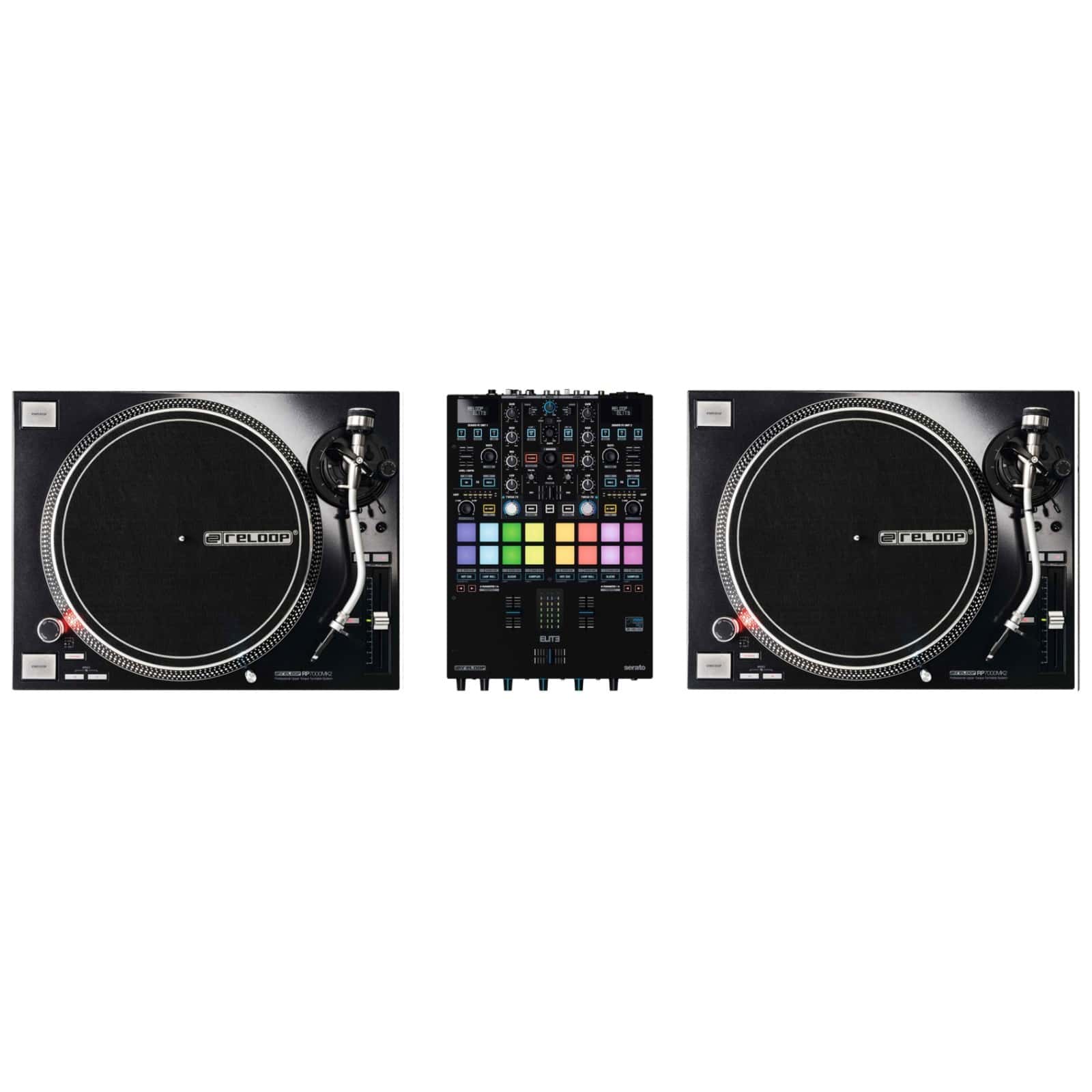 RELOOP PACK REGIE DJ VINYLE : RP 7000 MK2 BLACK + ELITE