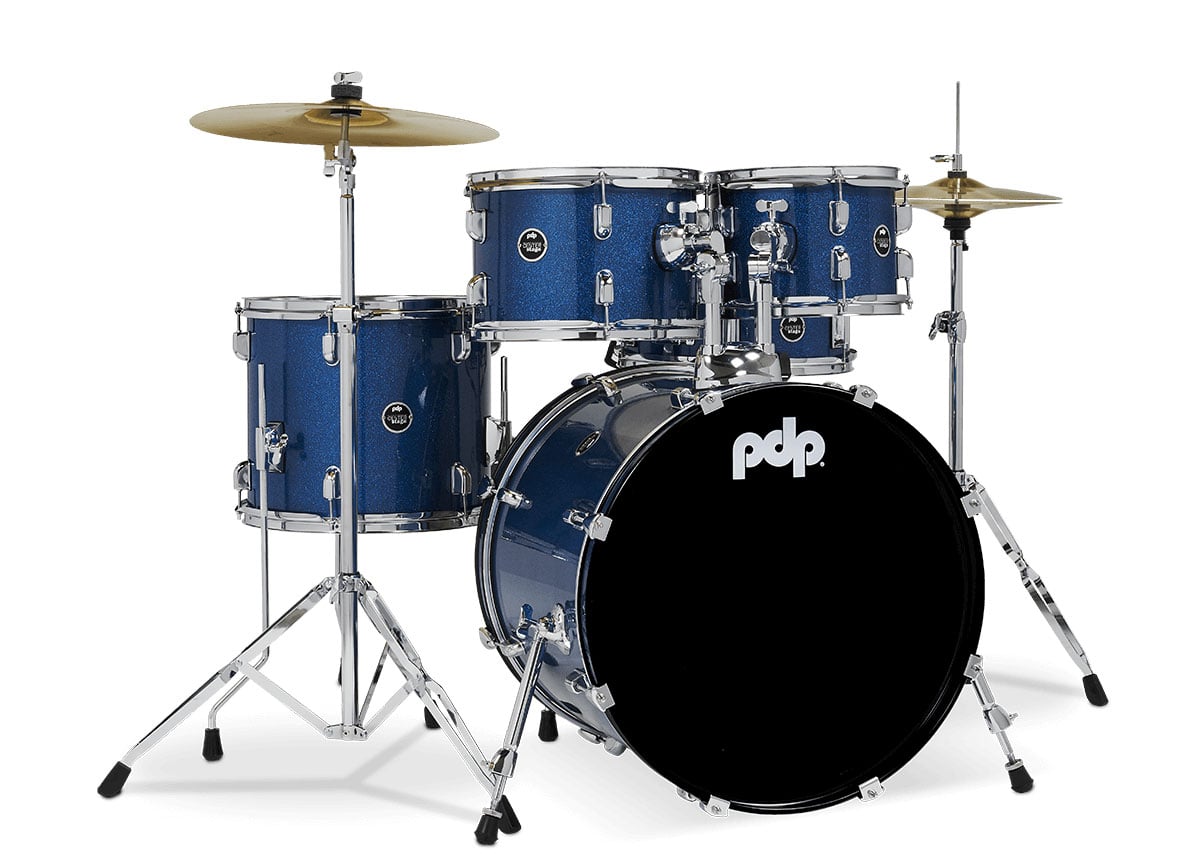 PDP BY DW SETS DE BATERÍA COMPLETOS CENTERSTAGE BLUE SPARKLE PDCE2015KTRB