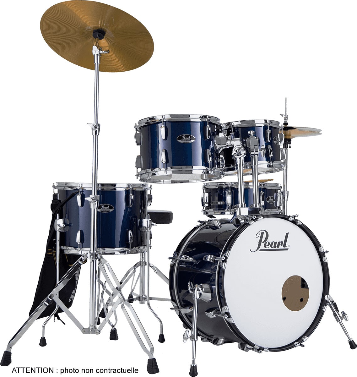 PEARL DRUMS ROADSHOW JAZZ 18 ROYAL BLUE METALLIC + SOLAR CYMBALS