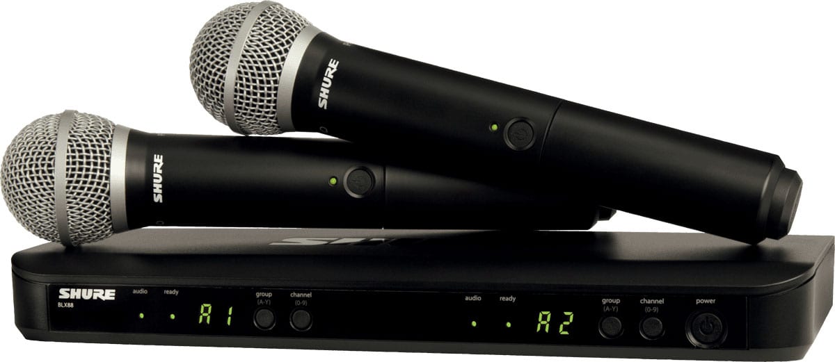 SHURE BLX DUAL RECEIVER & MICROPHONE PG58 - K3E