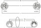 CABLE DMX XLR 5 POINTS + POWERCON 3 M