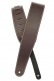 CLASSIC LEATHER GUITAR STRAP WITH CONTRAST STITCH BROWN