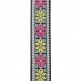 PAD LOCK WOVEN GUITAR STRAP, PARALLEL FLOWERS