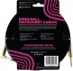 INSTRUMENT CABLE WITH WOVEN SHEATH JACK/JACK ANGLED 3M BLACK