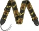 FENDER 2 MONOGRAMMED STRAP, BLACK/YELLOW/BROWN