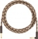 10' ANGLED FESTIVAL INSTRUMENT CABLE, PURE HEMP, BROWN STRIPE