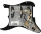 PRE-WIRED STRAT PICKGUARD, CUSTOM SHOP TEXAS SPECIAL SSS, BLACK 11 HOLE PG