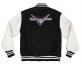 CUSTOM SHOP VARSITY JACKET, BLACK/WHITE, XL