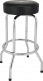 CHEVRON LOGO BARSTOOL BLACK-CHROME 30