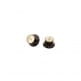 PIECES DETACHEES TOP HAT KNOBS W/ GOLD METAL INSERT BLACK 4 PACK