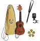 PACK UKULELE SOPRANO KEIKI ACAJOU