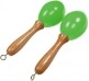 PAIR OF SMALL GREEN MARACAS