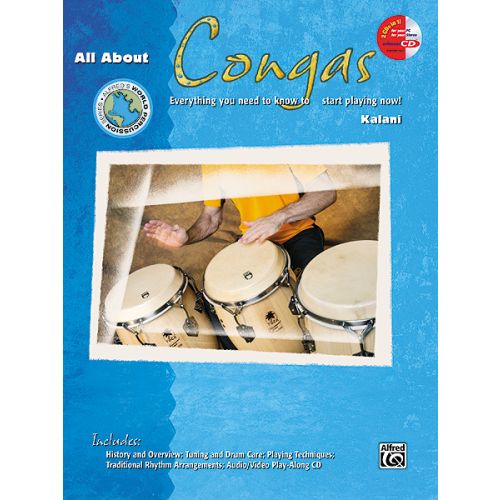 ALFRED PUBLISHING ALL ABOUT CONGAS + CD - PERCUSSION