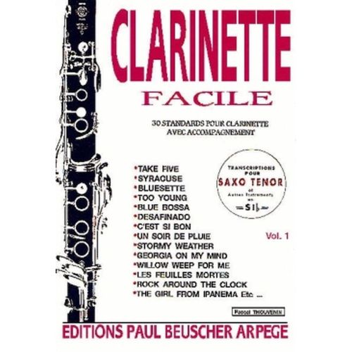 PAUL BEUSCHER PUBLICATIONS CLARINETTE FACILE VOL 1 - CLARINETTE