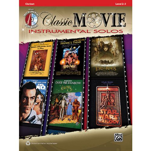 ALFRED PUBLISHING CLASSIC MOVIE INST SOLO + CD - CLARINET SOLO