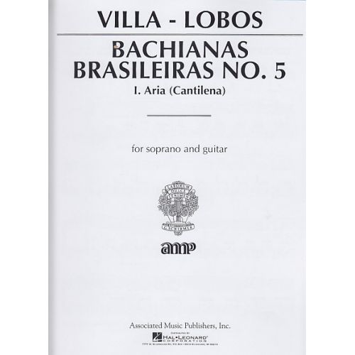  Villa-lobos - Bachianas Brasileiras N°5 - I. Aria (cantilena) - Soprano Et Guitare