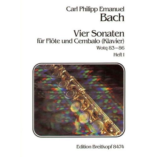  Bach C.p.e. - Vier Sonaten, Heft 1 Wq 83,84 - Flute, Clavecin