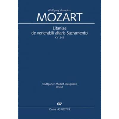 MOZART W.A. - LITANIAE DE VENERABILI ALTARIS SACRAMENTO KV 243 - REDUCTION PIANO