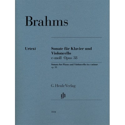  Brahms J. - Sonata E Minor Op.38 - Violoncelle Et Piano 