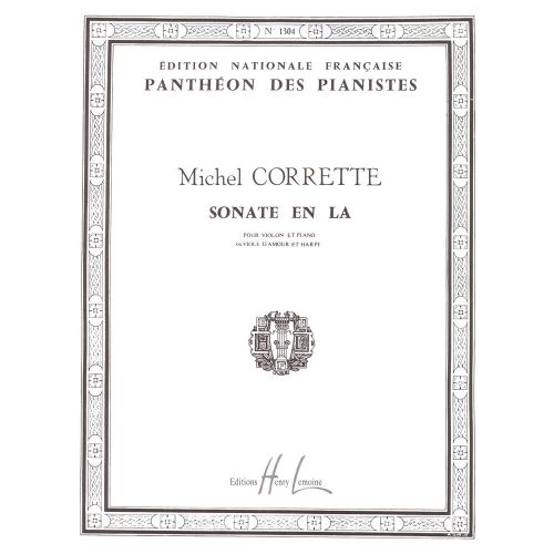  Corrette Michel - Sonate En La Maj. - Violon, Piano