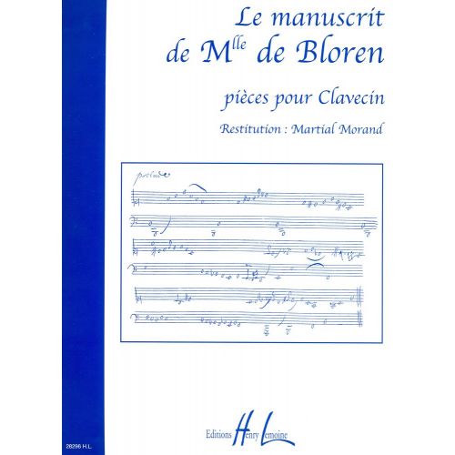  Manuscrit De Melle De Bloren - Clavecin