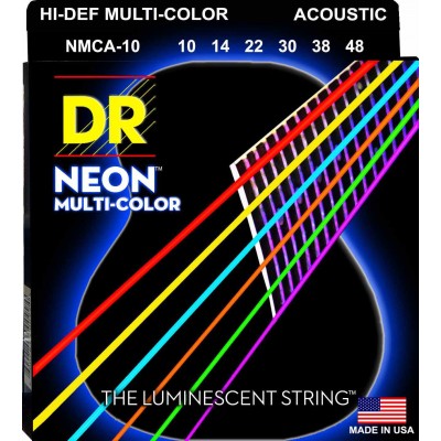 DR STRINGS NMCA-10 NEON MULTI-COLOR HI-DEF 10-48