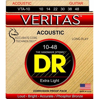 DR STRINGS VTA-10 VERITAS PHOSPHOR BRONZE EXTRA LIGHT 10-48