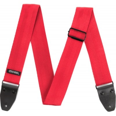 JIM DUNLOP COURROIES SEATBELT DELUXE SEATBELT RED